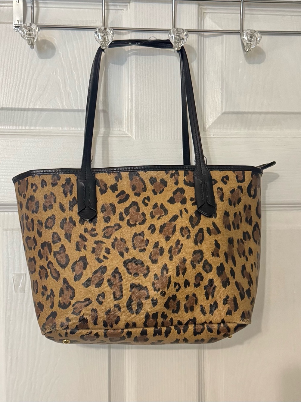 Lauren Ralph Lauren Leopard-Print Tote in Tan and Black